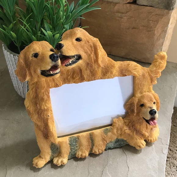 golden retriever picture frame